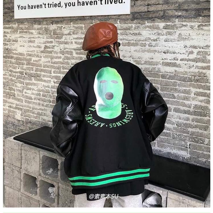 Áo Khoác Lông Cừu 2 Lớp Dày Dặn Phối Kẻ Sọc Tay, Phong Cách Trẻ Trung Năng Động Fom Nam Nữ Trend