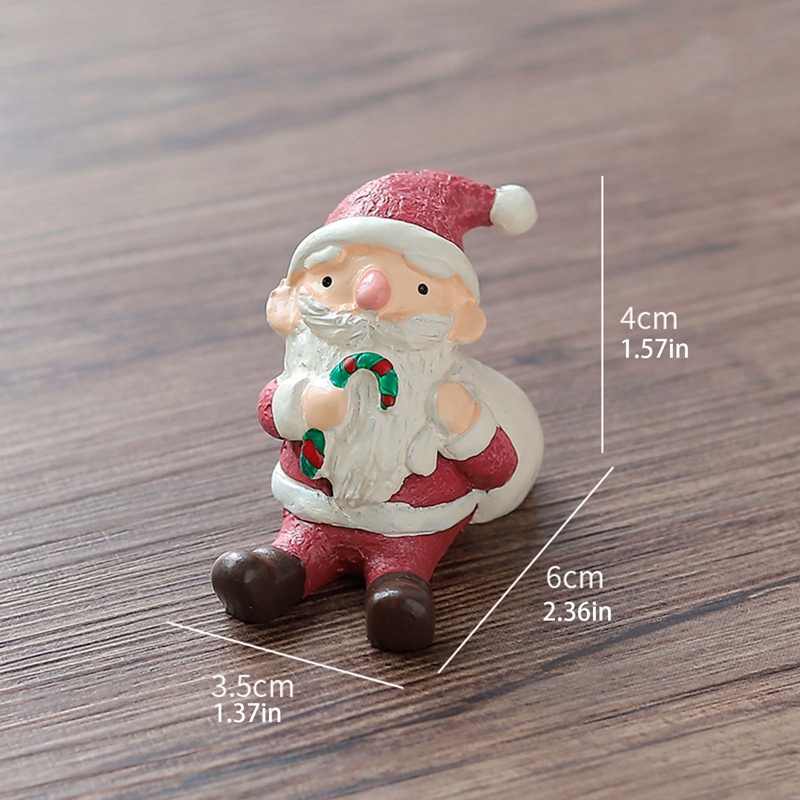 Mô Hình Gia Đình Động Vật Hoạt Hình Mini Bằng Nhựa Resin Trang Trí Giáng Sinh