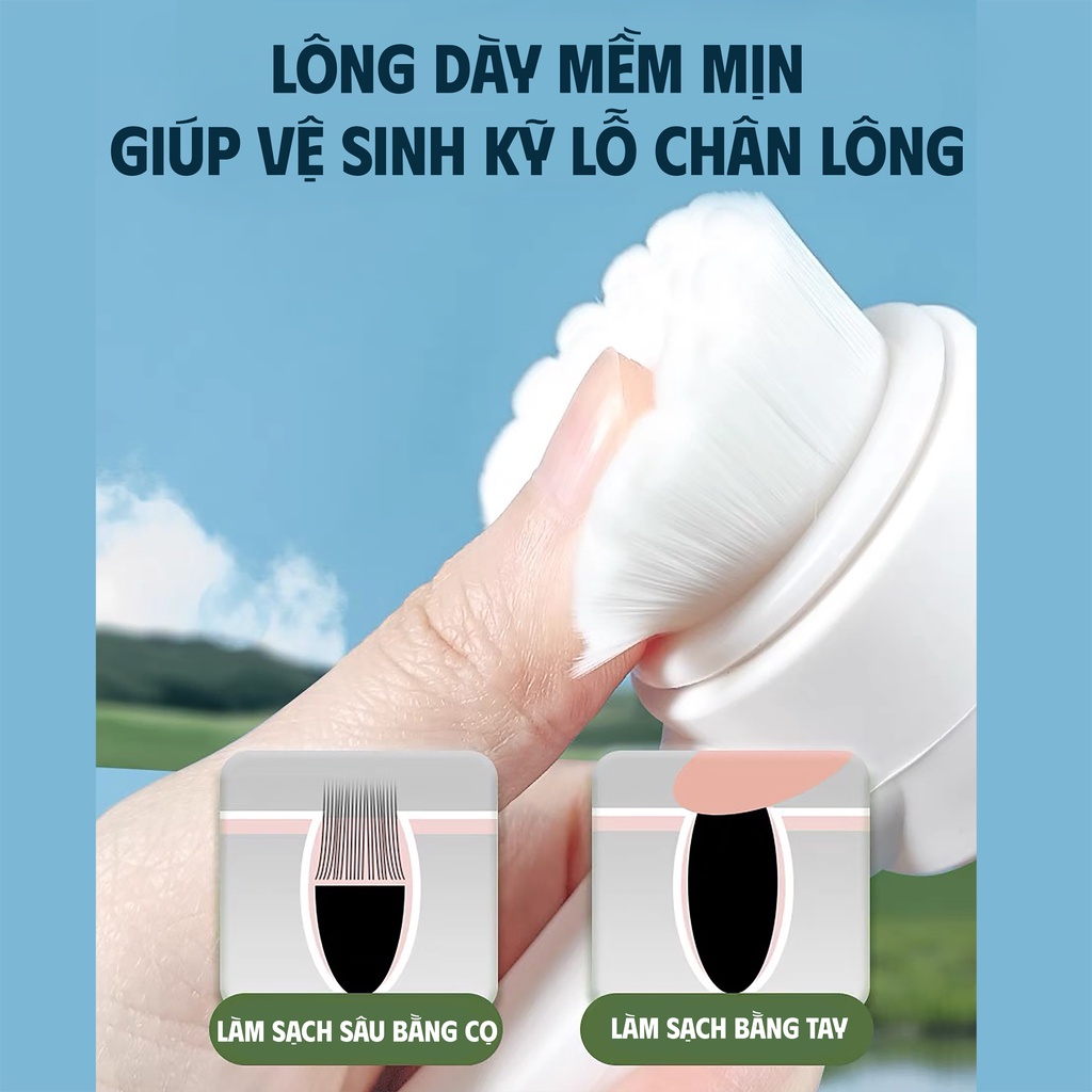 Cọ massage rửa mặt KOREA 2 đầu 3D gai silicon | BigBuy360 - bigbuy360.vn