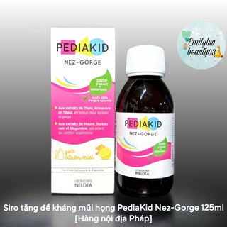 Siro tăng đề kháng mũi họng Pediakid Nez-Gorge 125ml Pháp