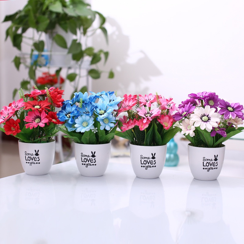 Chậu Hoa Khô Bằng Nhựa Kích Thước Nhỏ Dùng Trang Trí Phòng Khách
