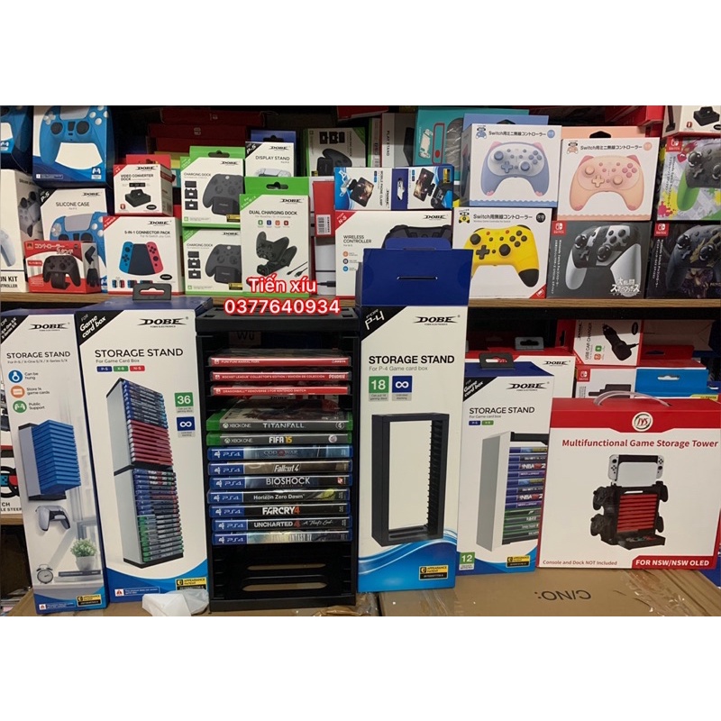 Kệ để băng đĩa Ps4/Ps5/Nintendo Switch/XboxOne giá để đĩa