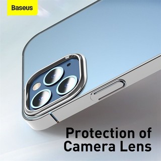 Ốp Lưng Nhựa Cứng Trong Suốt Viền Si Màu Baseus Glitter Case Dùng Cho iP 12 Series