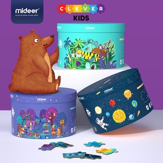 Bộ xếp hình hộp tròn 150 mảnh chính hãng mideer, đồ chơi trí tuệ dành cho bé từ 3+ tuổi - cleverkids