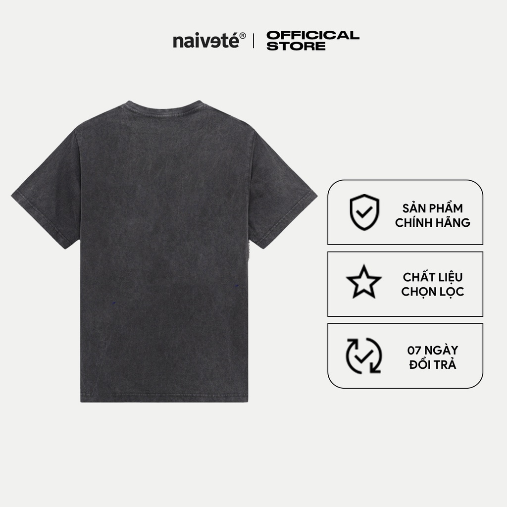 Áo thun unisex basic NAIVETE chất liệu cotton cao cấp