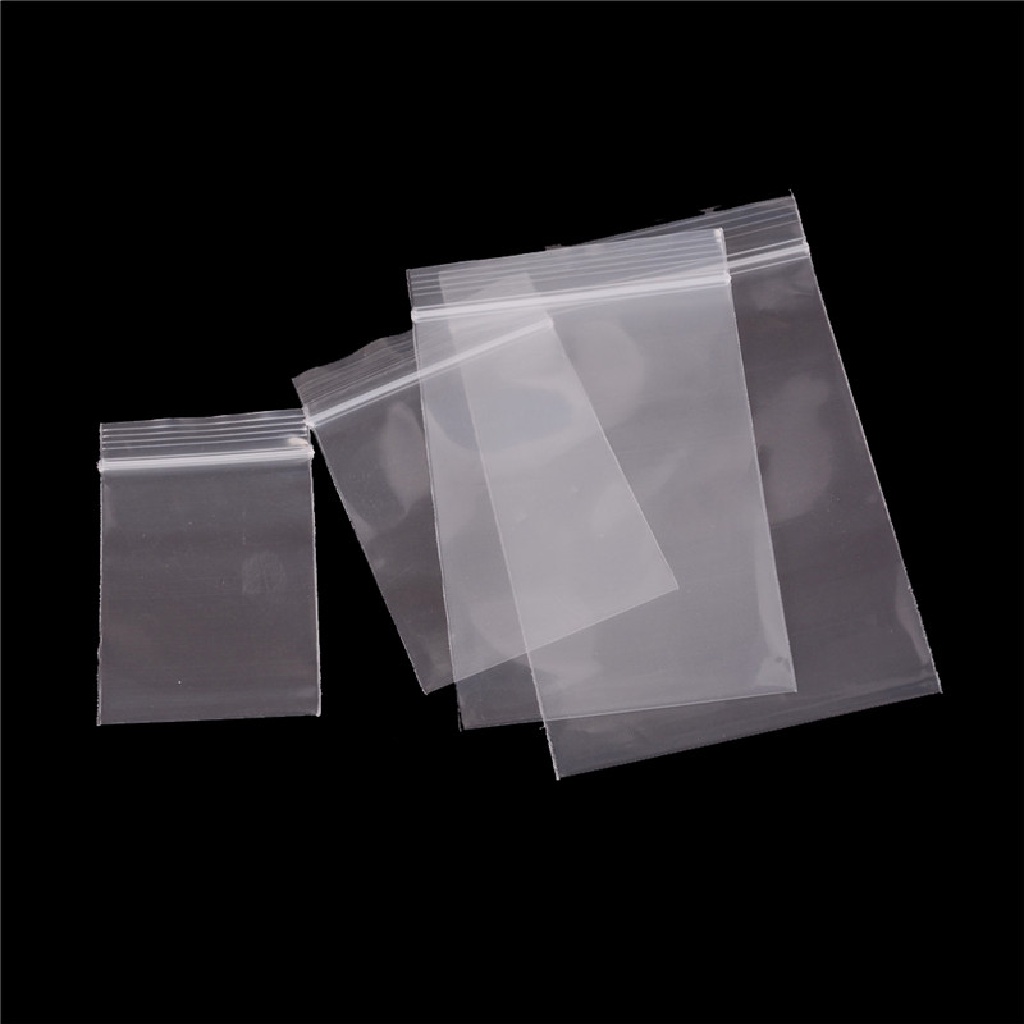 Bộ 100 Túi Zip Nhựa Dày 0.12mm Tự Khóa Tiện Dụng