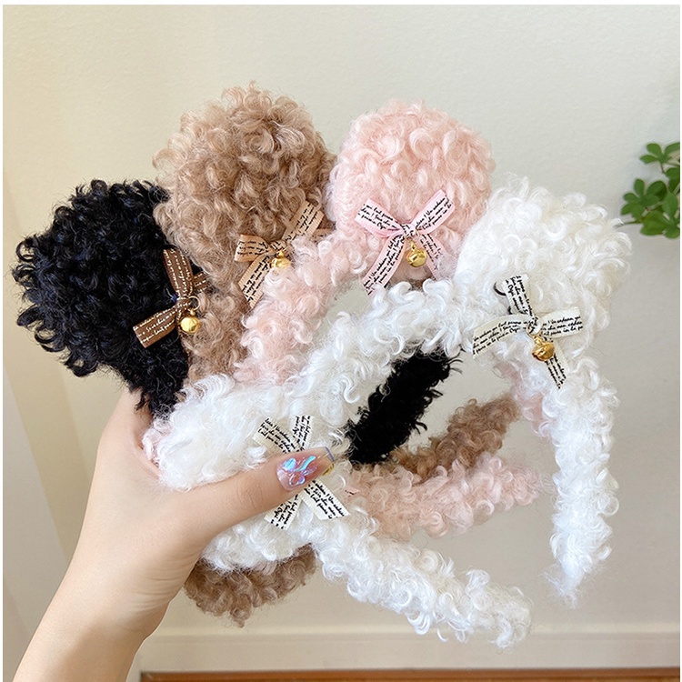 Băng Đô Cài Tóc Bằng Lông Nhung Phong Cách Công Chúa Dễ Thương Cho Nữ