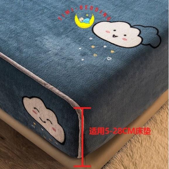 Bộ ga nỉ nhung tuyết sữa cao cấp nhập khẩu mềm mại và ấm áp