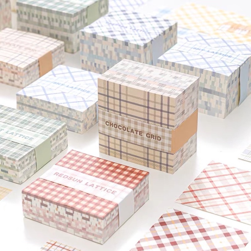 Giấy Note Giấy Ghi Chú 400 Tờ Kẻ Caro Nhiều Màu Sắc Vintage Mẫu 2022