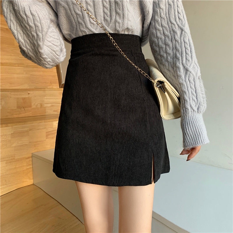 Chân Váy Nhung Chữ A Lưng Cao Xẻ Tà Mẫu Mới 2022 Thời Trang Cho Nữ