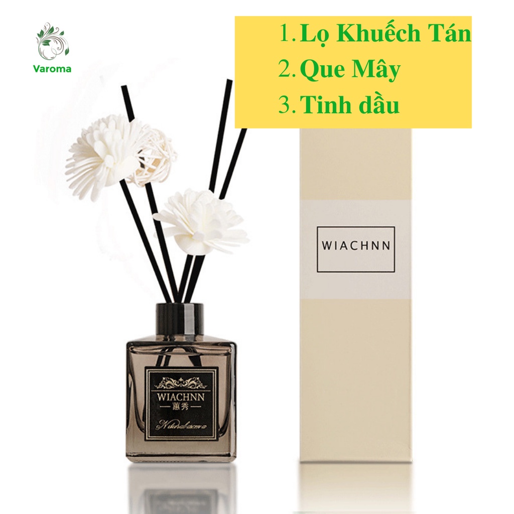 Lọ Khuếch Tán Tinh Dầu Thơm Phòng Thiên Nhiên WIACHNN 50ml Bản Sang Trọng Que Gỗ Tự Khuếch Tán Thanh Lọc Không Khí KT32