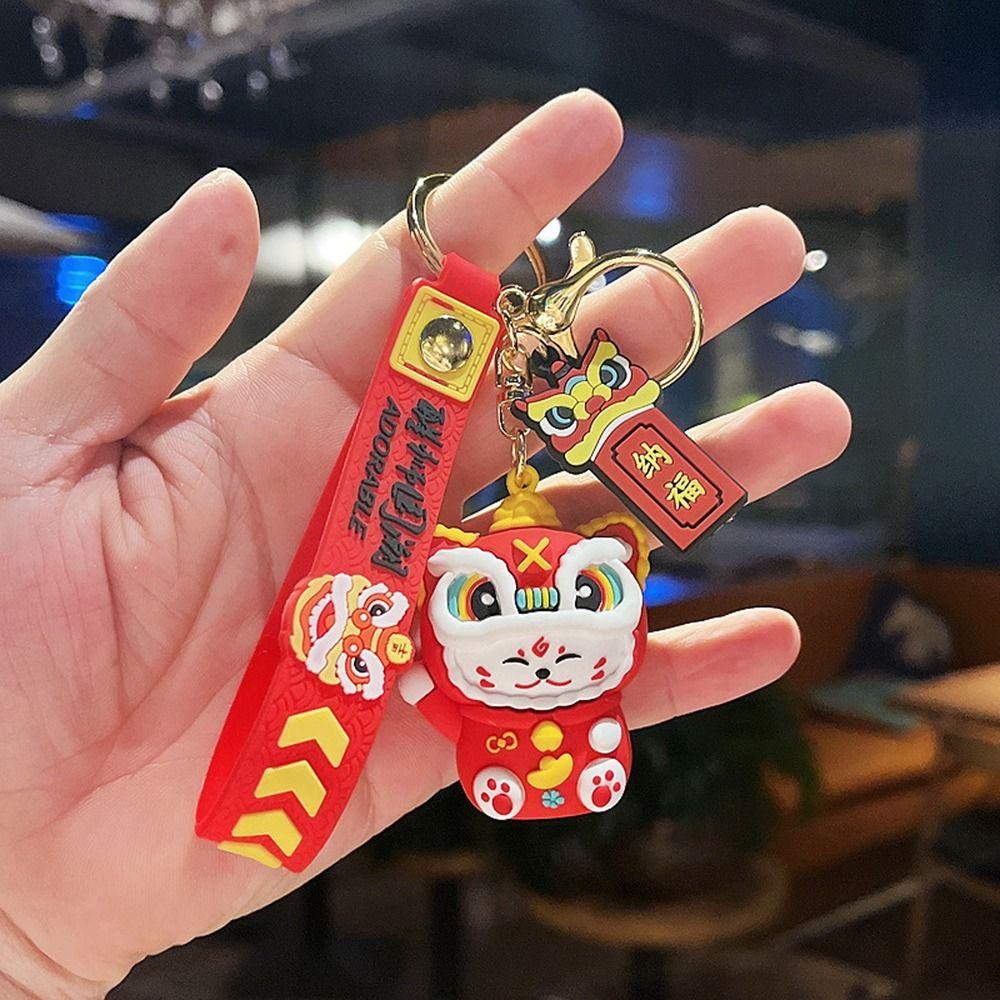 Móc Khóa Hình Chú Mèo May Mắn Bằng Kim Loại Dễ Thương