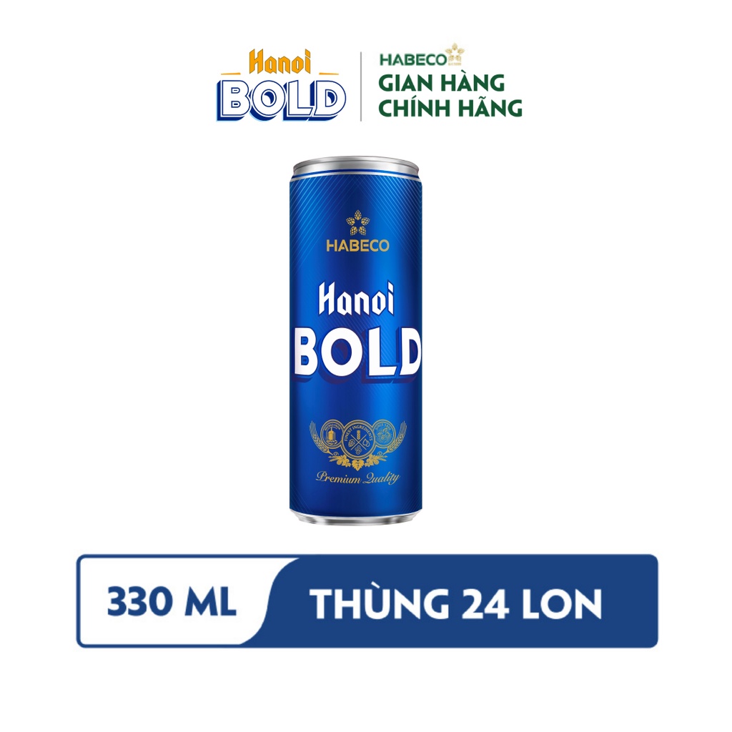 [GIFT] Combo 2 lon Bia Hanoi BOLD - HABECO (330ml/lon )