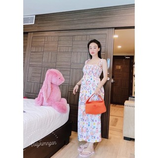 Đầm maxi nhún cute - order Thái