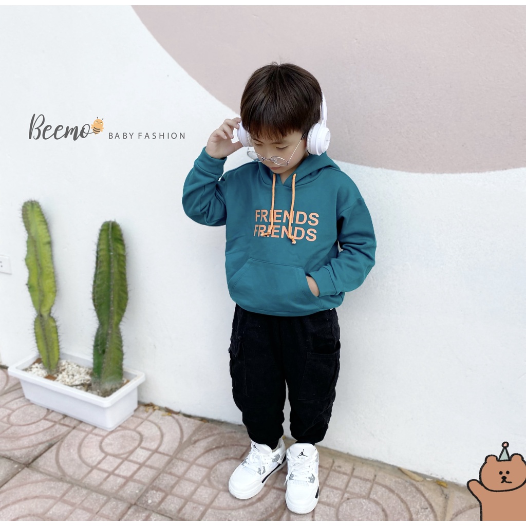 Áo hoodie Beemo in chữ Friends vải nỉ da cá phong cách Hàn đi học đi chơi