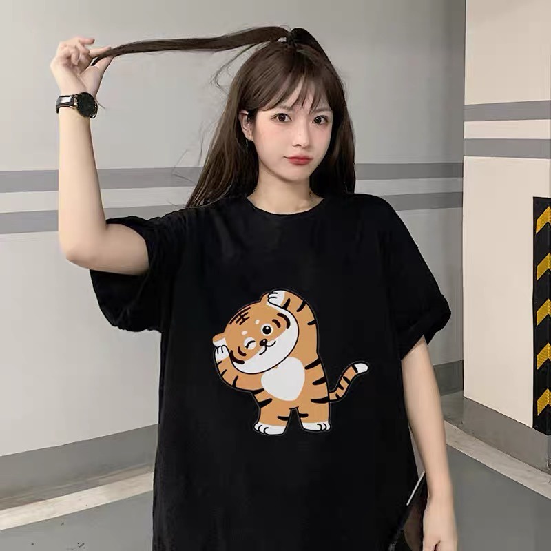 NRVP Áo Thun Unisex Mùa Hè Dáng Suông Tay Cộc Phong Cách Hàn Quốc Cho Nam Nữ