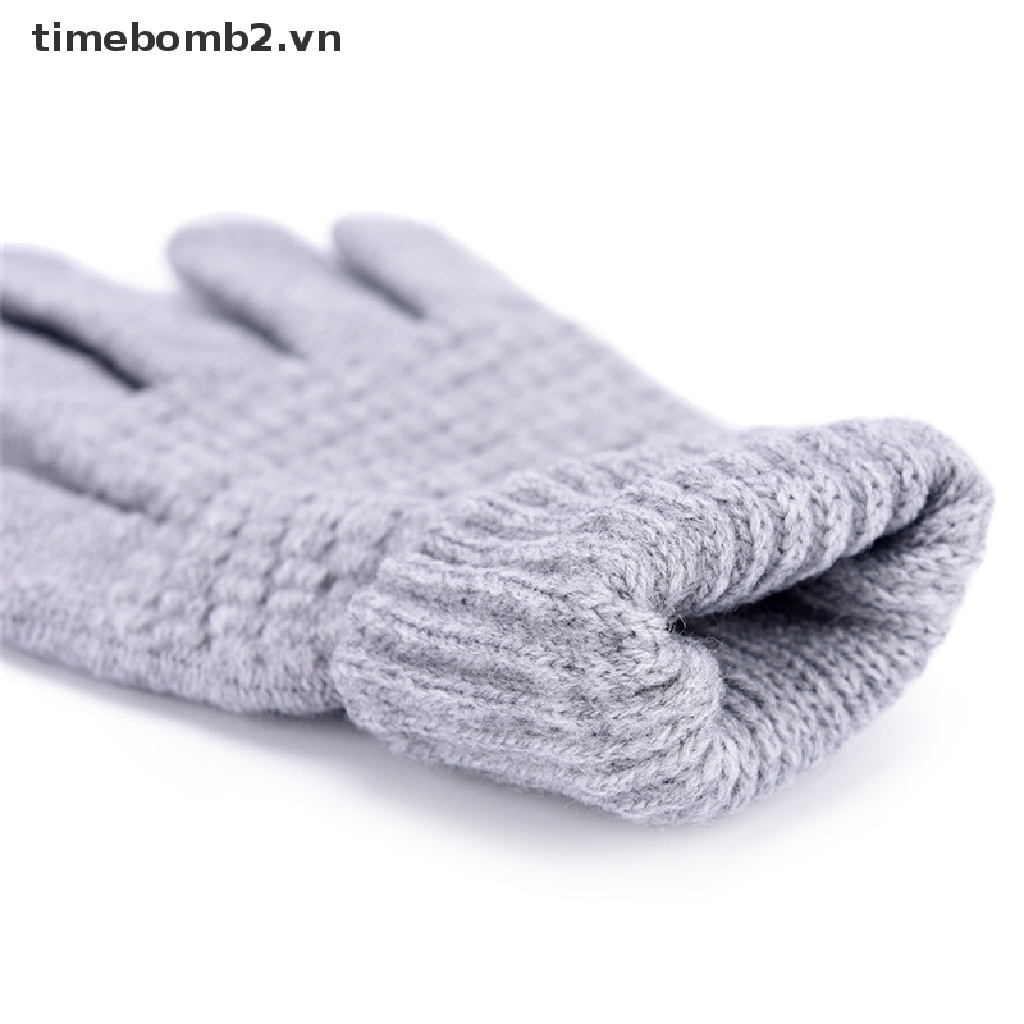 Găng Tay Len Giữ Ấm Mùa Đông Có Thể Dùng Màn Hình Cảm Ứng Thời Trang Cho Nam Nữ