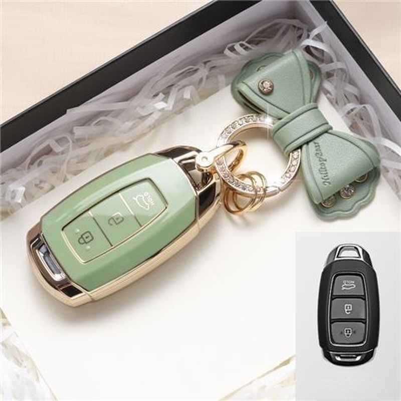 Vỏ TPU Bảo Vệ Chìa Khóa Xe Hơi Hyundai I30 Ix35 Kona Encino Solaris Azera Grandeur Ig Accent Santa Fe 2018 2019