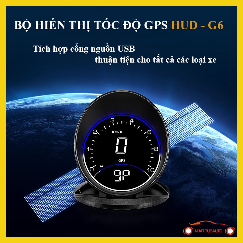 MÀN HÌNH HIỂN THỊ TỐC ĐỘ HUD G6, BỘ HIỂN THỊ THÔNG SỐ XE HUD HÀNG CHÍNH HÃNG BẢO HÀNH 12 THÁNG
