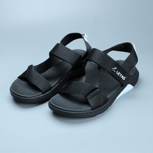 Xăng đan Unisex quai chéo Letas F7 đen full