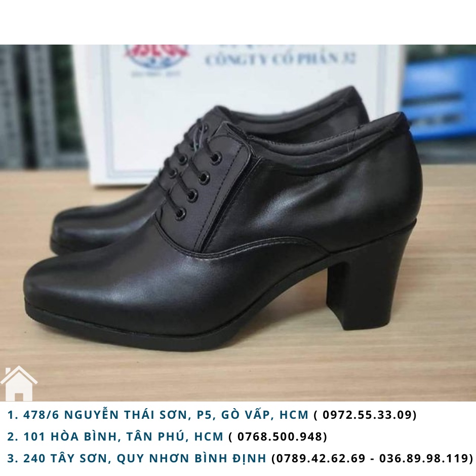 GIÀY DA SĨ QUAN NỮ CAO 7CM MÃ 607C