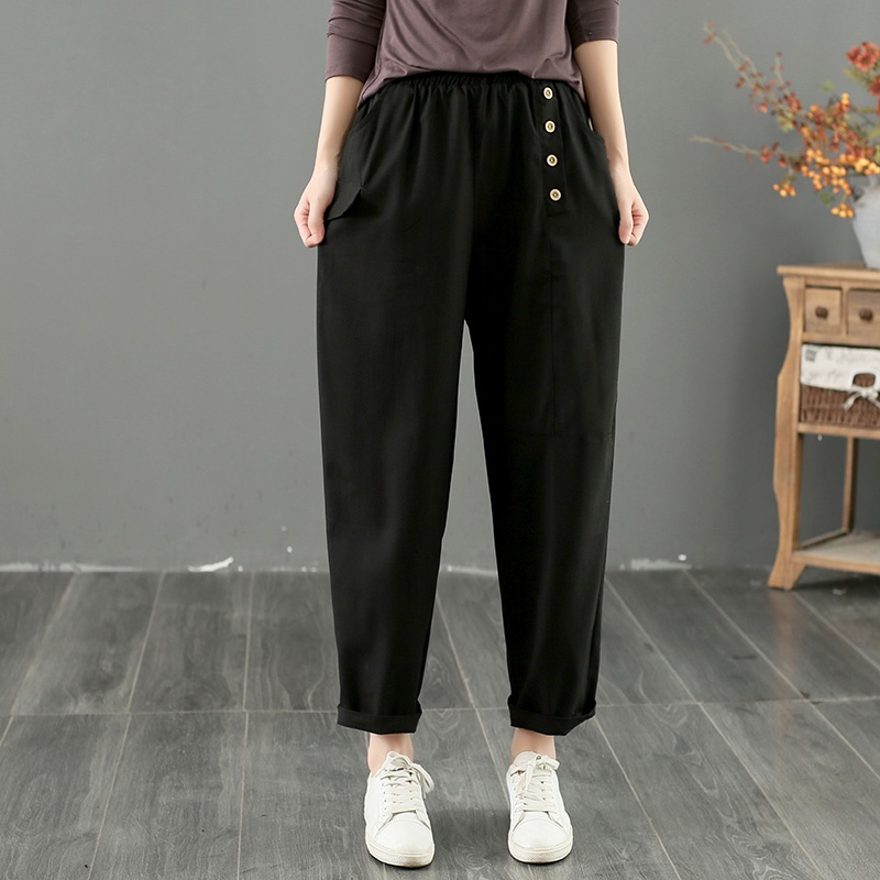 B265 Quần bigsize cạp chun dáng suông kiểu dáng đơn giản