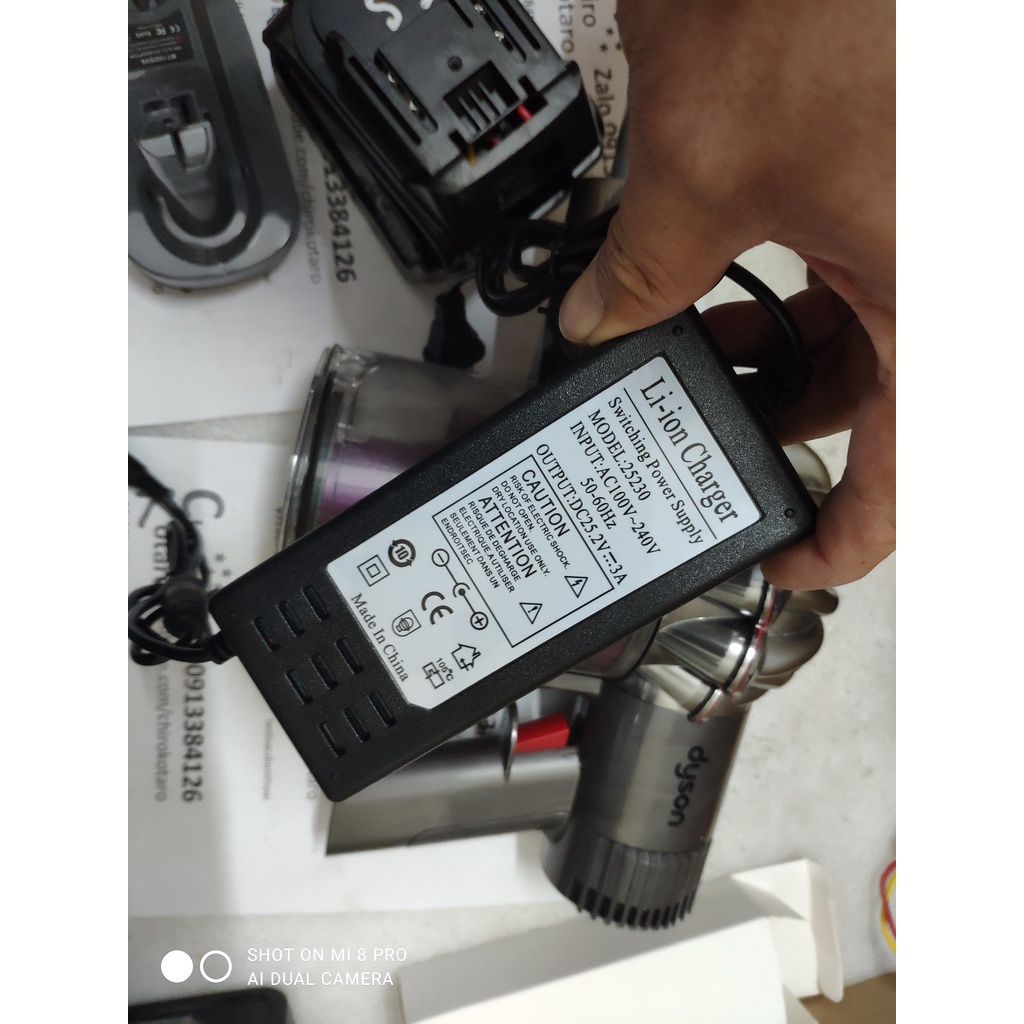 Bộ pin cho máy hút bụi Dyson dùng pin hệ V6 21.6V sang dùng vỏ pin Makita LXT đóng pin 5S/6S