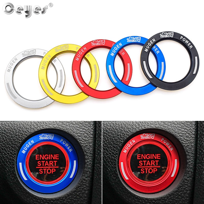 Ốp Vòng Tròn Trang Trí Nút Khởi Động Xe Hơi Honda Mugen Civic 10th Gen