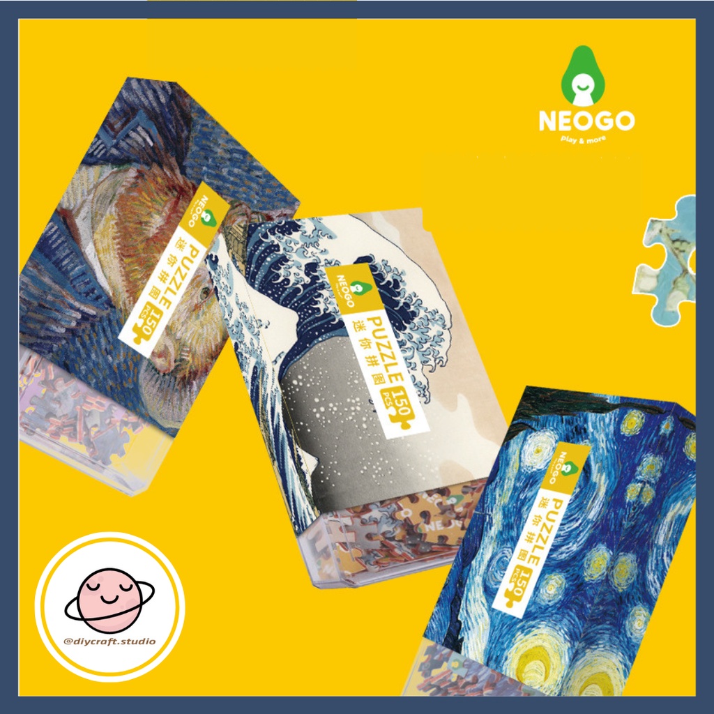 Tranh ghép hình mini 150 mảnh - Famous painting mini jigsaw puzzle 150pcs - Vangogh, Claude Monet, Katsushika Hokusai...