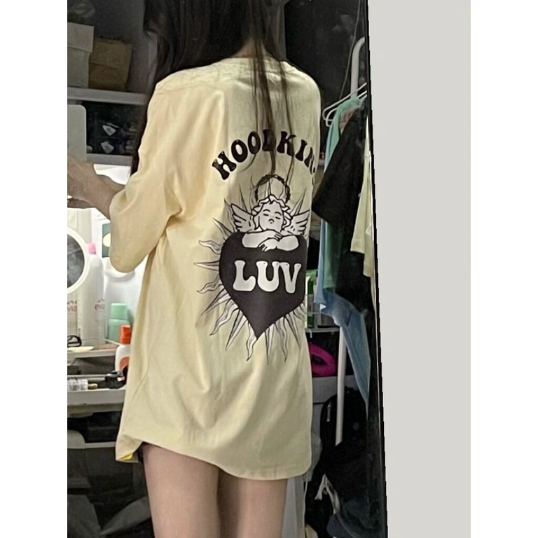 NRVP Áo Thun Unisex Tay Ngắn Dáng Rộng Phong Cách Hàn Quốc Thời Trang Mùa Hè 2023