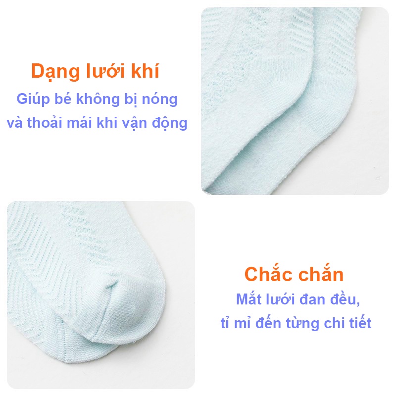 Tất lưới cho bé 0-3 tuổi xuất Hàn Baby-S, Tất cho bé sơ sinh cao cấp họa tiết xinh xắn – ST021
