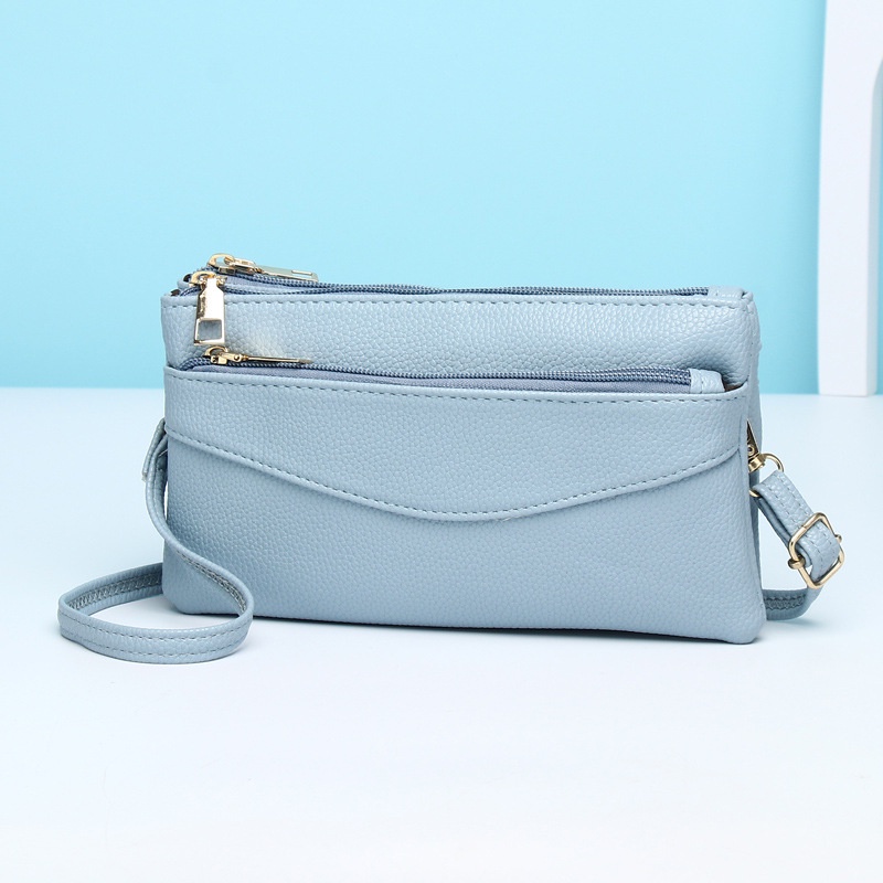 Túi Đeo Chéo Đựng Điện Thoại Có Khóa Kéo Đôi Dành Cho Nữ