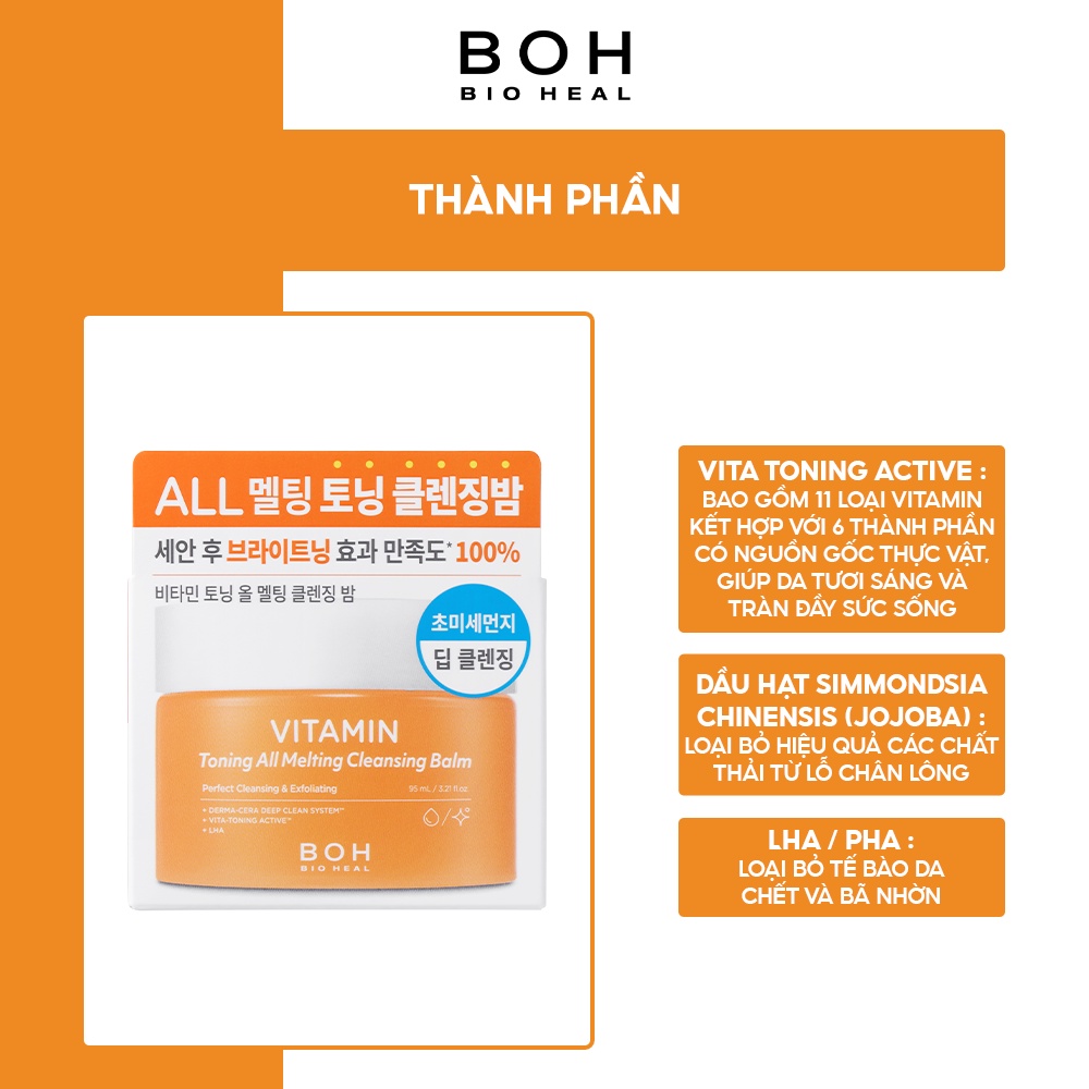 Sáp Tẩy Trang BIOHEAL BOH Vitamin Toning All Melting Cleansing Balm 95ml