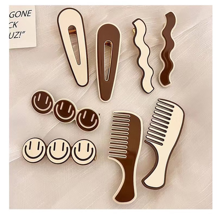 Kẹp Tóc Hình Mặt Cười / Trái Tim / Gấu Dễ Thương Thời Trang Cho Nữ