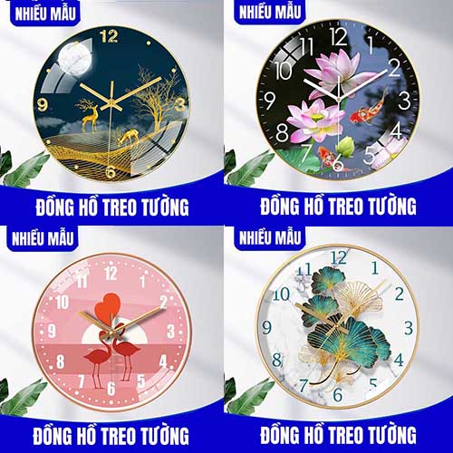 Đồng hồ tròn treo tường tráng gương siêu bóng đẹp kim trôi nhẹ nhàng chính xác nhiều mẫu lựa chọn có bảo hành