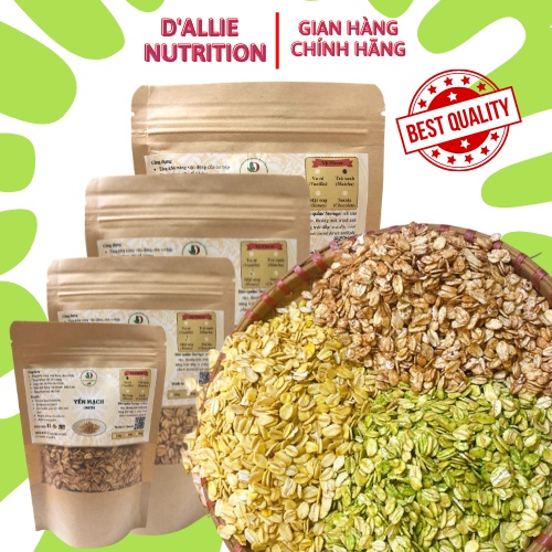 Yến mạch nướng tẩm vị cao cấp(mật ong, matcha, chocolate, vani) D'ALLIE NUTRITION, ăn kiêng giảm cân, bổ sung dinh dưỡng