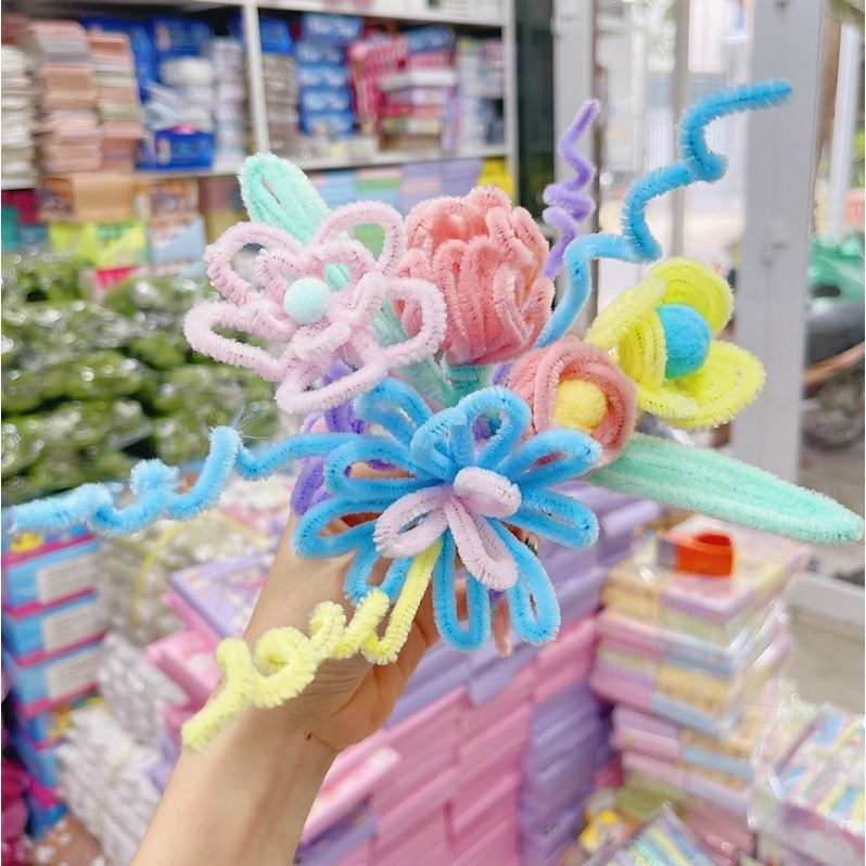 Bịch Dây Xoắn Kẽm Nhung DIY Tự Làm Hoa Handmade Quà Tặng Bạn Gái, Bạn Bè