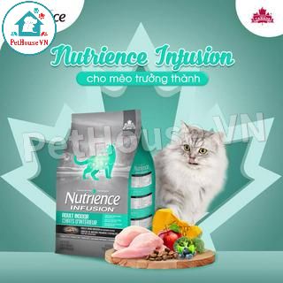 NUTRIENCE ORIGINAL INDOOR - Túi 500G Thức Ăn Hạt Cho Mèo Trưởng Thành Vị Gà & Rau Củ Quả Hàng Chính Hãng