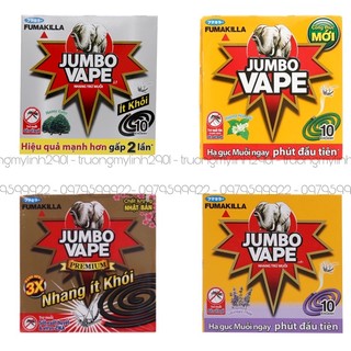 Nhang Muỗi/ Hương Muỗi Jumbo/ Raid Ít Khói Đuổi Muỗi Hiệu Quả 10 Khoanh Nhang