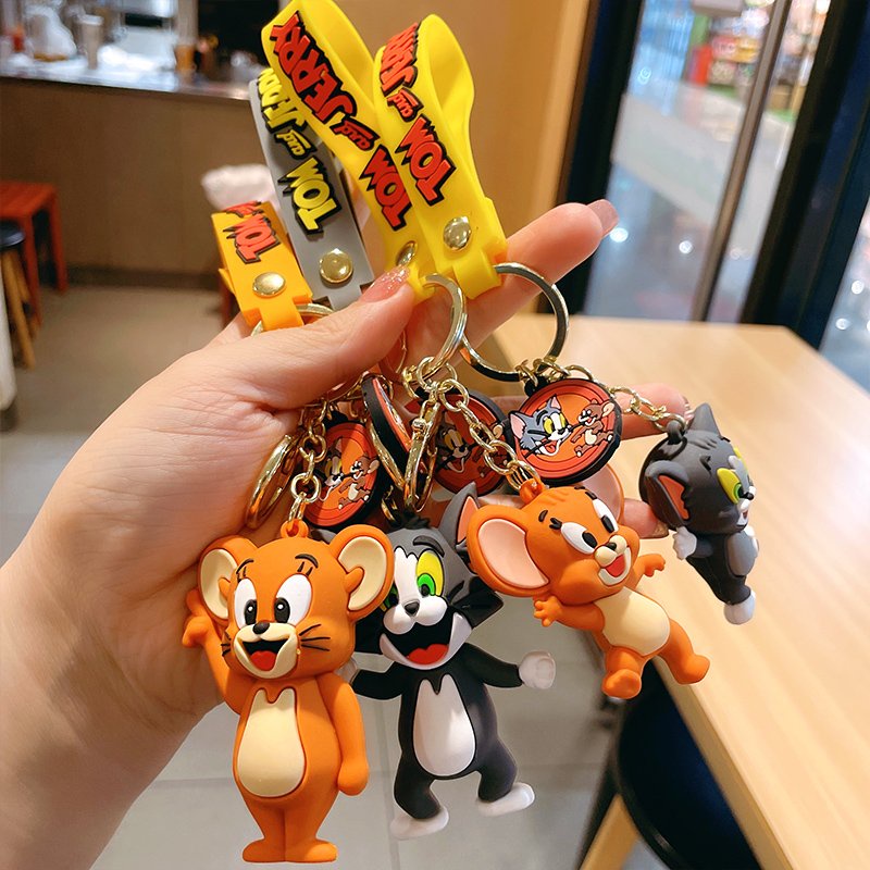 Móc khoá xe máy cute Tom và Jerry dễ thương đẹp, móc treo chìa khoá ô tô phong cách trẻ trung phụ kiện balo LOTIDA