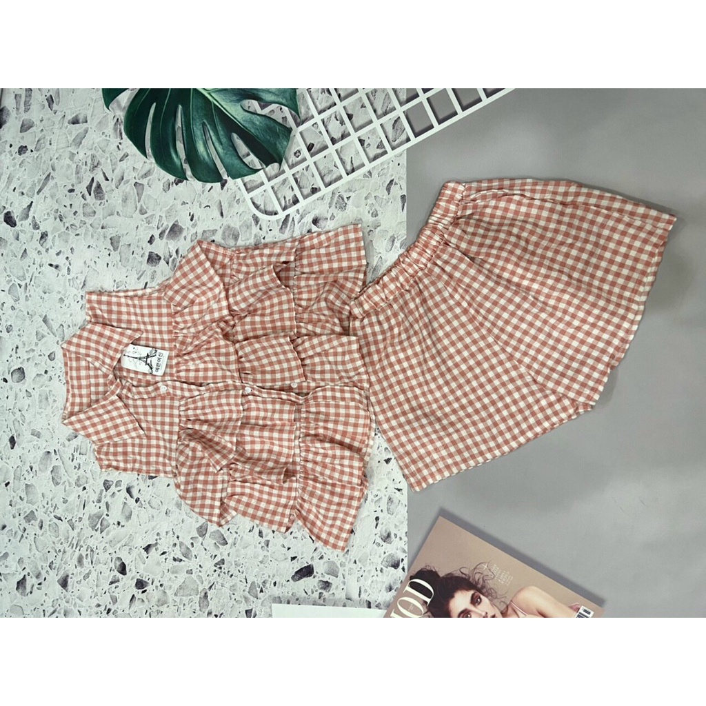 (FreeShip 2022) Sét bộ caro nữ,bộ tầng phong cách trẻ trung cá tính,chất đẹp chuẩn shop,diện lên siêu xinh