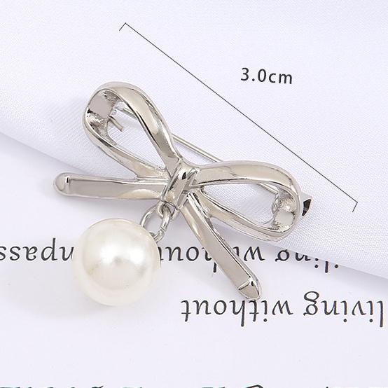 Ghim Cài Áo Đính Ngọc Trai Chống Trượt Thiết Kế Đơn Giản Cho Nữ