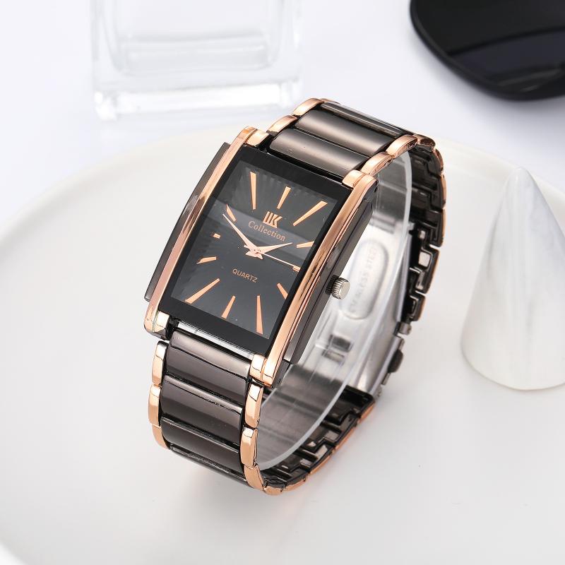 Đồng Hồ Nữ Đồng Hồ Đeo Tay Mặt Vuông Dây Thép Màu Vàng Hồng Thiết Kế Đơn Giản Thời Trang Cho Nữ