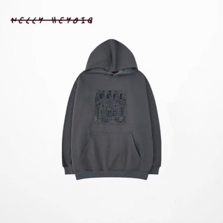 [SẴN] Áo Hoodie [2160] nỉ bông Nelly Heybig dáng unisex form rộng CAFE