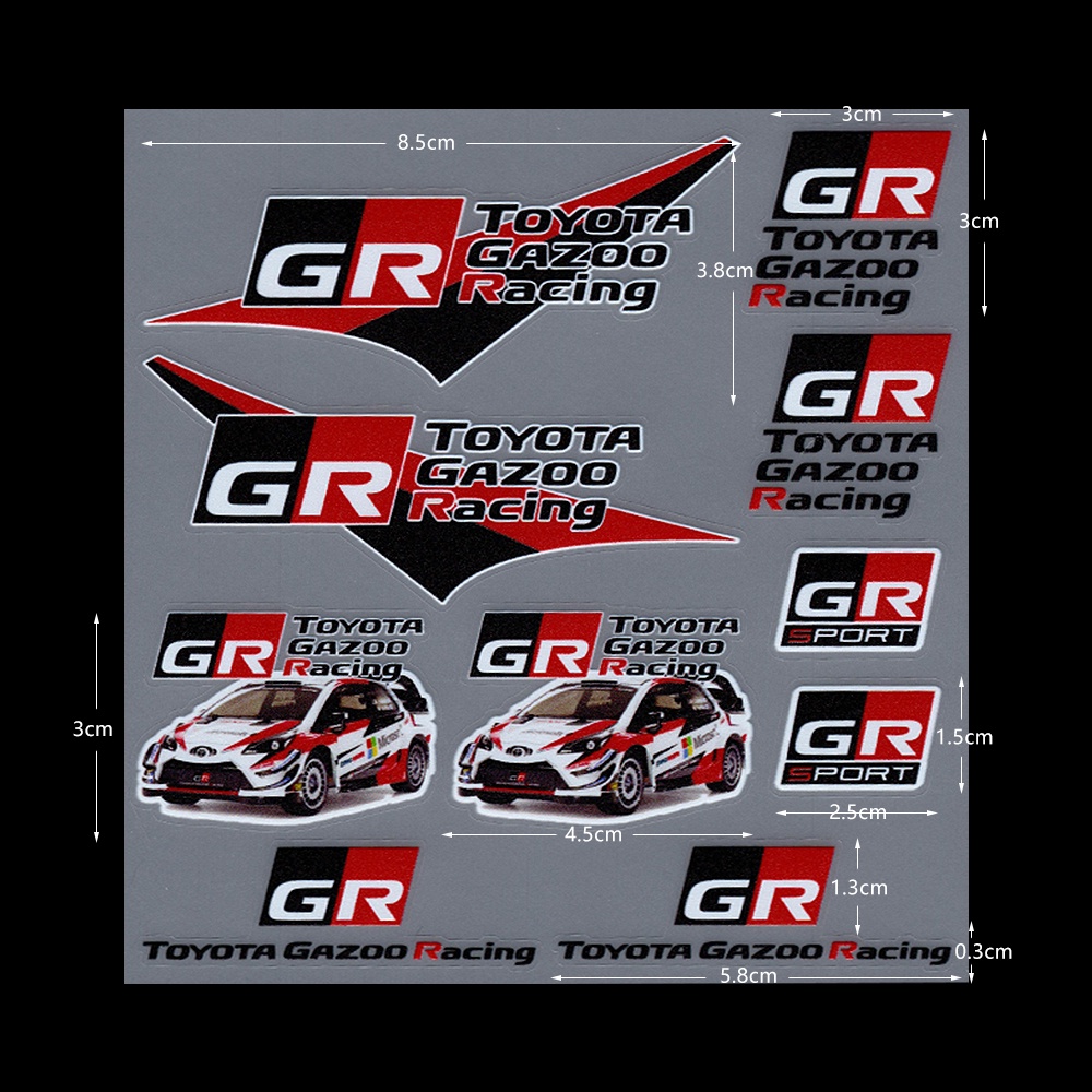 GR Sport /GR GAZOO Racing Styling Car Windshield Decal Car Body Decorative Sticker For Toyota 86 YARiS RZ RC RS Camry Supra RAV4