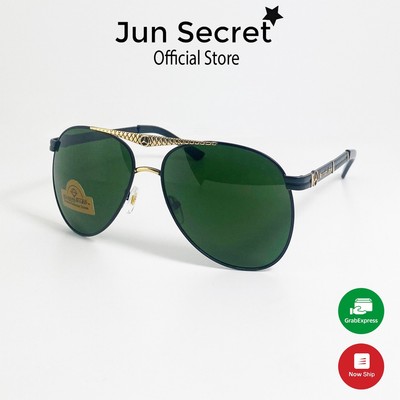 Kính mát nam thời trang Jun Secret tròng kính thủy tinh, chống nắng, chống tia UV cao cấp bảo vệ mắt JS80A05