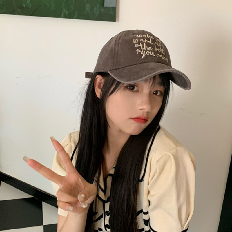 Mũ Lưỡi Trai Cotton Thiết Kế Chữ In Chống Nắng Mùa Hè