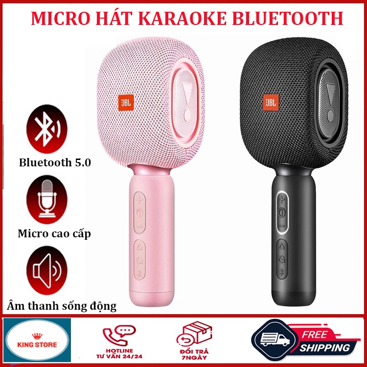 Micro không dây bluetooth KMC 500, micro karaoke kiêm loa bluetooth chất lượng cao, âm thanh cực chất