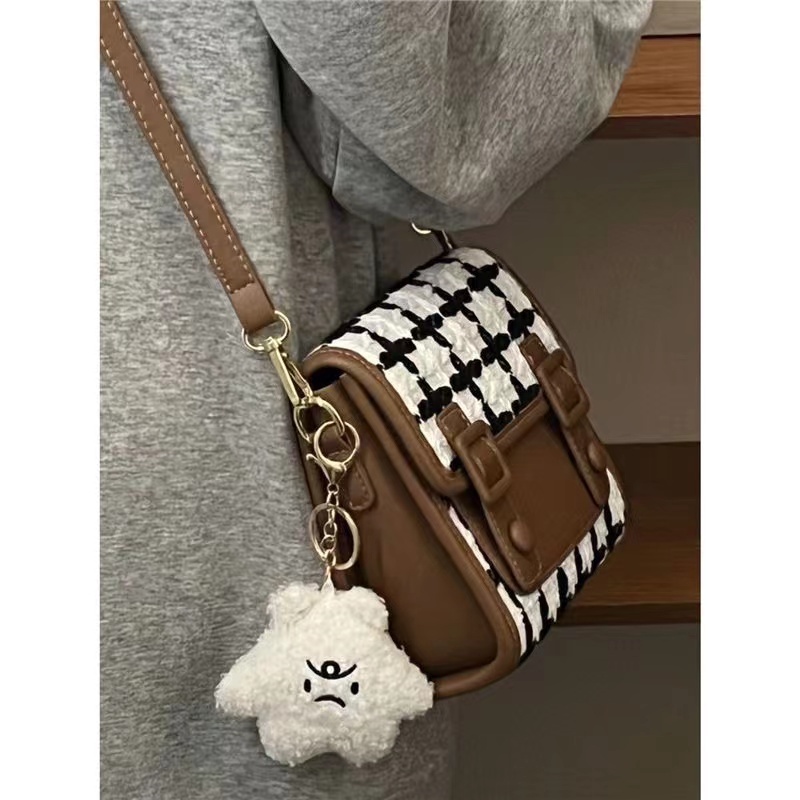 Túi Đeo Vai Họa Tiết Sọc Caro Thiết Kế Mới Thời Trang Dành Cho Mù