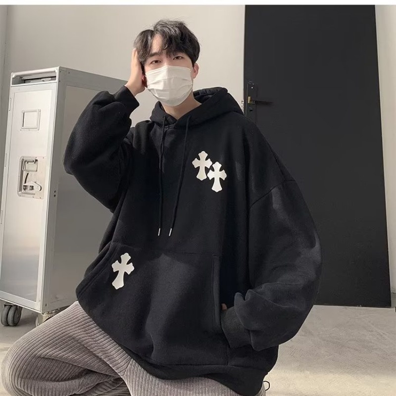 Áo Hoodie Tay Dài Dáng Rộng In Chữ Phong Cách Retro Mỹ Thời Trang Thu Đông 2022 Dành Cho Nam